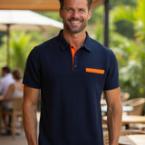 Męska Koszulka Polo Slim Fit z Kieszonką Sportowa Elegancja