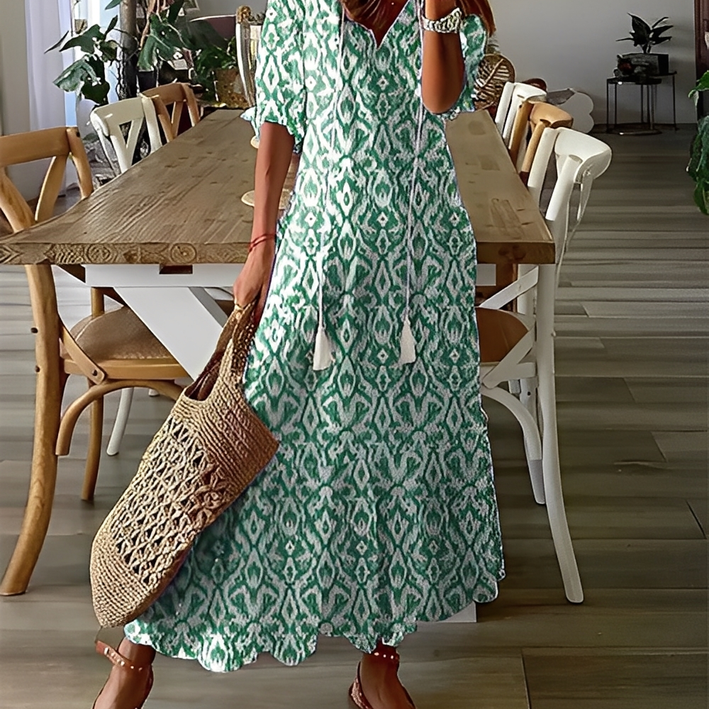 Sukienka maxi w kwiaty lekka zwiewna stylowa boho