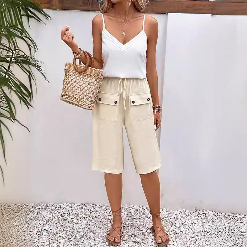 Bermudy Damskie z Wysokim Stanem
