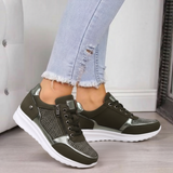 Damskie sneakersy na koturnie wygodne buty sportowe