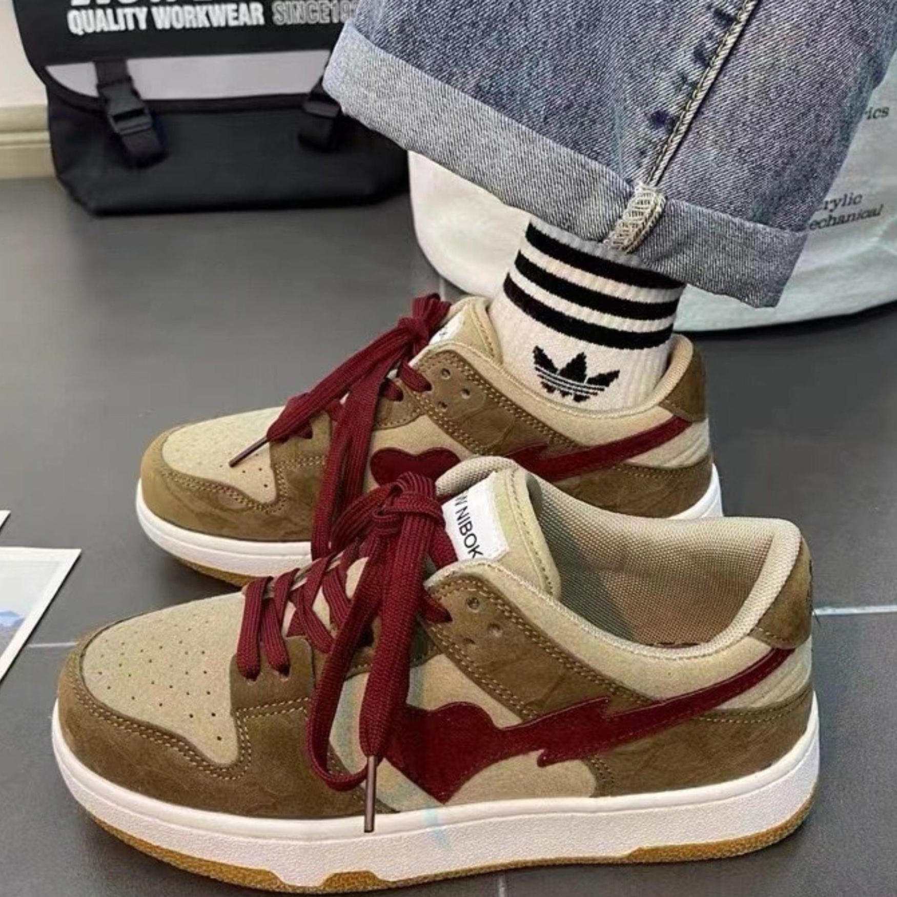 Damskie Sneakersy Casual Retro na Platformie Sportowe