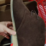 Męskie buty chukka sznurowane na gumowej podeszwie