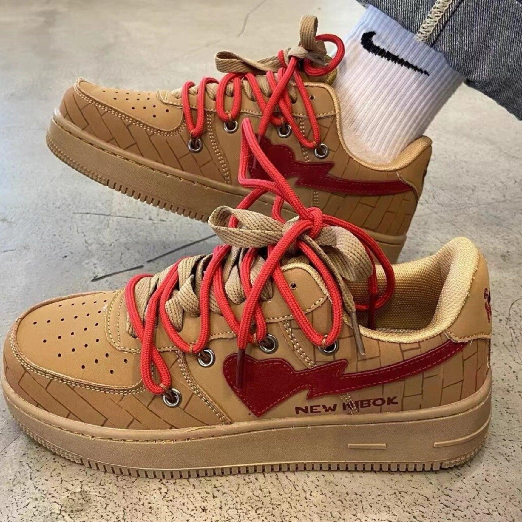 Damskie Sneakersy Casual Retro na Platformie Sportowe
