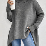 Damski Sweter Jesienny Elegancki Zielony
