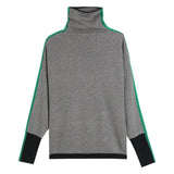 Dzianinowy Sweter Damski Bez Rękawów z Golfem Oversize