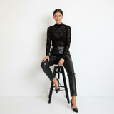 Body Transparentne Z Wzorem Zebra Dopasowane Eleganckie