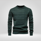 Męski dzianinowy sweter slim fit z bawełny