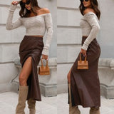 Sweter Damski Off Shoulder Dopasowany Prążkowany Stylowy Top