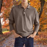 Elegancki męski sweter polo z kołnierzykiem