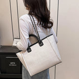 Elegancka Torebka Damska Shopper z Łańcuszkiem Pojemna