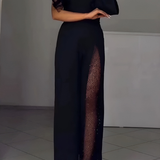 Elegancki Kombinezon Wieczorowy z Jednym Rękawem – Stylowy Kombinezon Damski