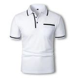 Męska Koszulka Polo Slim Fit z Kontrastowym Wykończeniem
