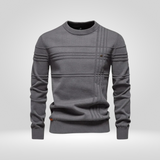 Męski dzianinowy sweter slim fit z bawełny