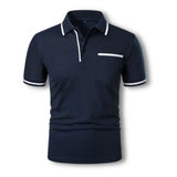 Męska Koszulka Polo Slim Fit z Kontrastowym Wykończeniem