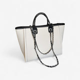 Elegancka Torebka Damska Shopper z Łańcuszkiem Pojemna