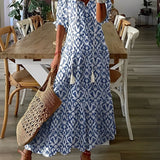 Sukienka maxi w kwiaty lekka zwiewna stylowa boho
