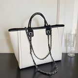 Elegancka Torebka Damska Shopper z Łańcuszkiem Pojemna