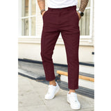 Męskie Spodnie Eleganckie Slim Fit Nowoczesny Styl i Komfort