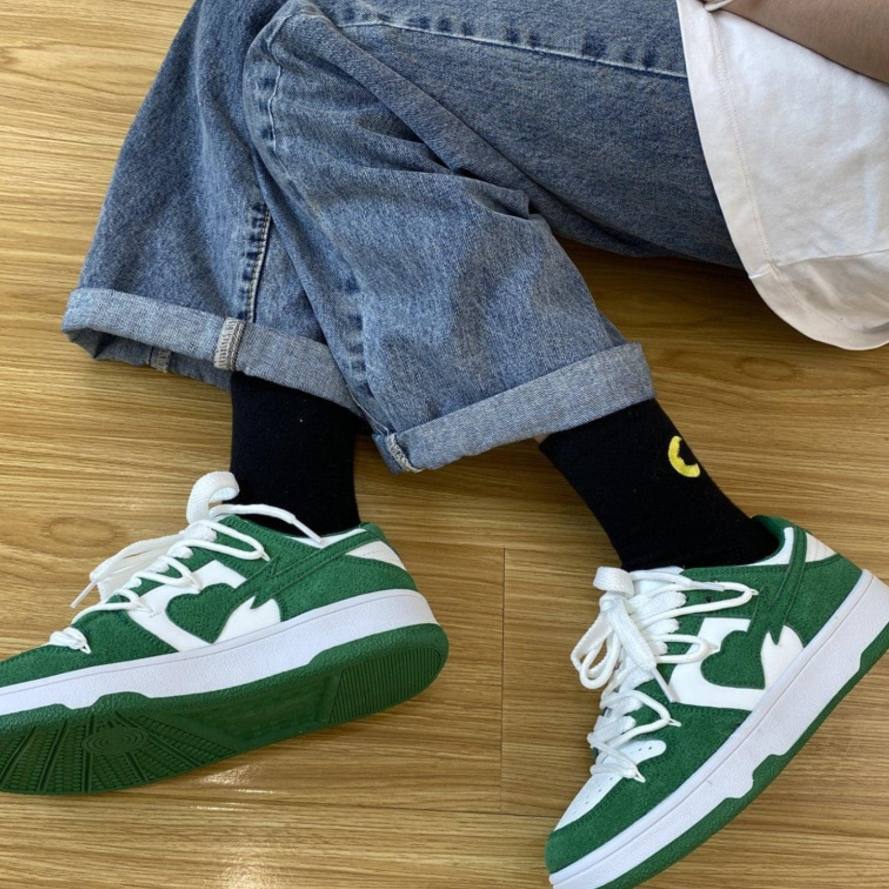 Damskie Sneakersy Casual Retro na Platformie Sportowe