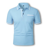 Męska Koszulka Polo Slim Fit z Kontrastowym Wykończeniem