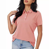 Koszulka Polo Damska Klasyczna Bawełniana Elegancki Styl Casual