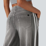 Damskie Szerokie Jeansy z Wysokim Stanem – Modne Spodnie Denim