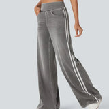 Damskie Szerokie Jeansy z Wysokim Stanem – Modne Spodnie Denim