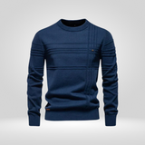 Męski dzianinowy sweter slim fit z bawełny