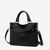 Skórzana torba shopper z odpinanym paskiem
