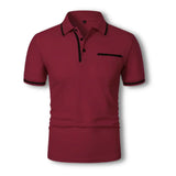 Męska Koszulka Polo Slim Fit z Kontrastowym Wykończeniem