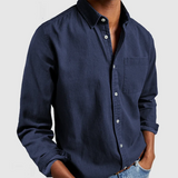 Męska Koszula Casual Slim Fit z Kieszenią Uniwersalny Styl
