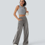 Damskie Szerokie Jeansy z Wysokim Stanem – Modne Spodnie Denim