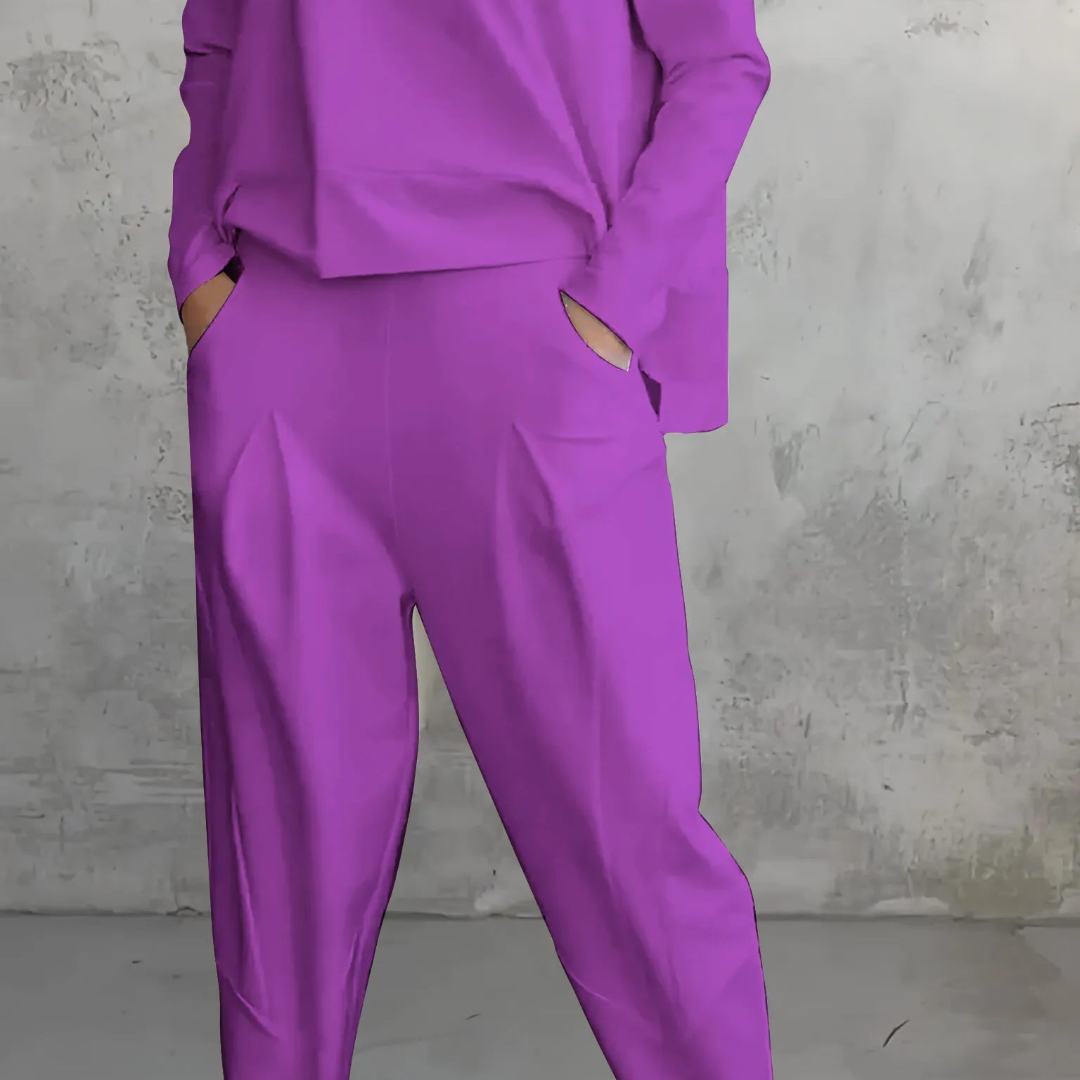Damski Komplet Dresowy Casualowy do Codziennych Stylizacji