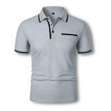 Męska Koszulka Polo Slim Fit z Kontrastowym Wykończeniem