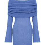 Sukienka Mini Off Shoulder Dzianinowa