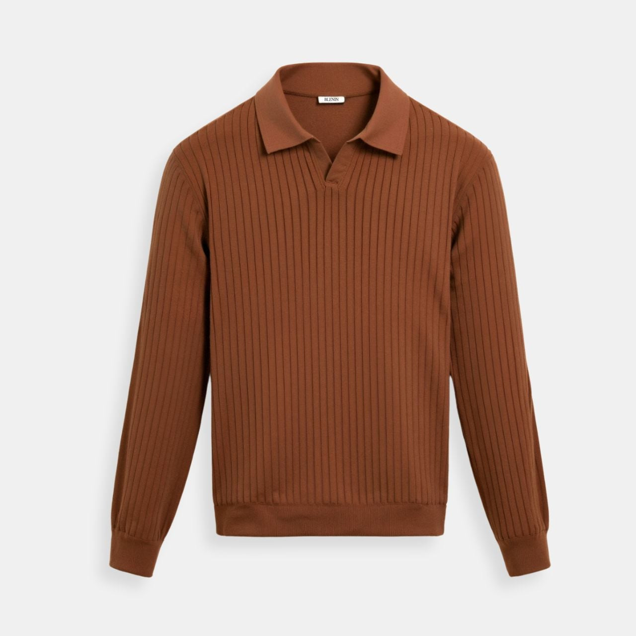 Męska Koszulka Polo Długi Rękaw Minimalistyczna Elegancja