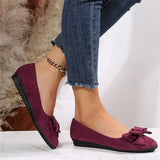 Baleriny Damskie Eleganckie z Kokardą Wygodne Buty Casual