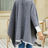 Elegancka Peleryna Damska Poncho do Stylizacji Miejskich