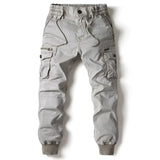 Męskie Spodnie Cargo Jogger Kieszenie Taktyczne Styl Streetwear