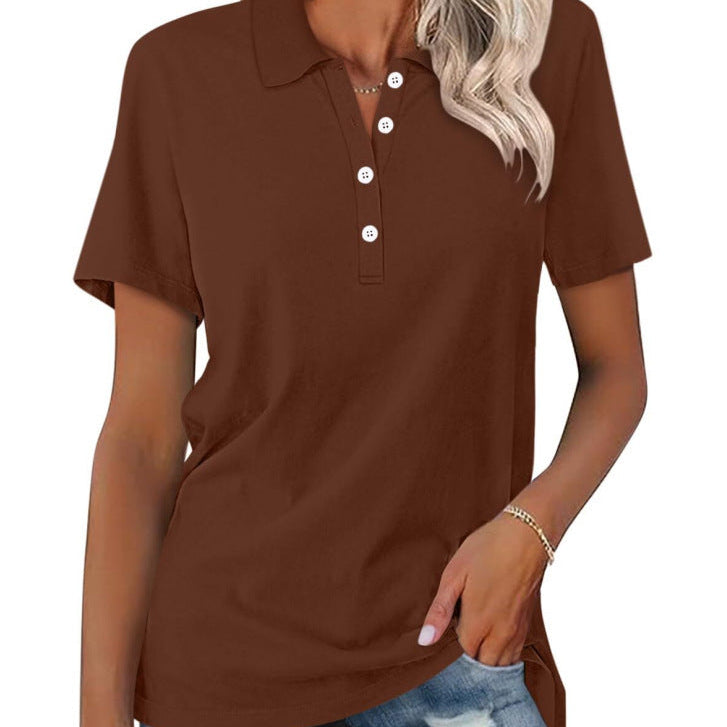 Koszulka Polo Damska Klasyczna Bawełniana Elegancki Styl Casual