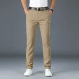 Męskie eleganckie spodnie slim fit ze stretchem