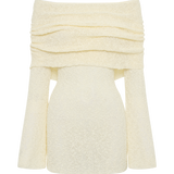 Sukienka Mini Off Shoulder Dzianinowa