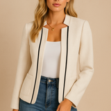 Elegancka Strukturalna Marynarka Minimalistyczna
