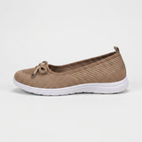 Damskie wsuwane baleriny sneakersy z dzianiny