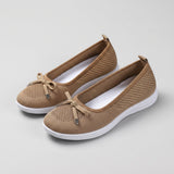Damskie wsuwane baleriny sneakersy z dzianiny