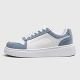 Damskie sneakersy na platformie, sznurowane, dwukolorowe