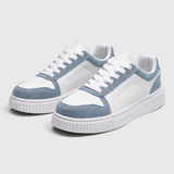 Damskie sneakersy na platformie, sznurowane, dwukolorowe