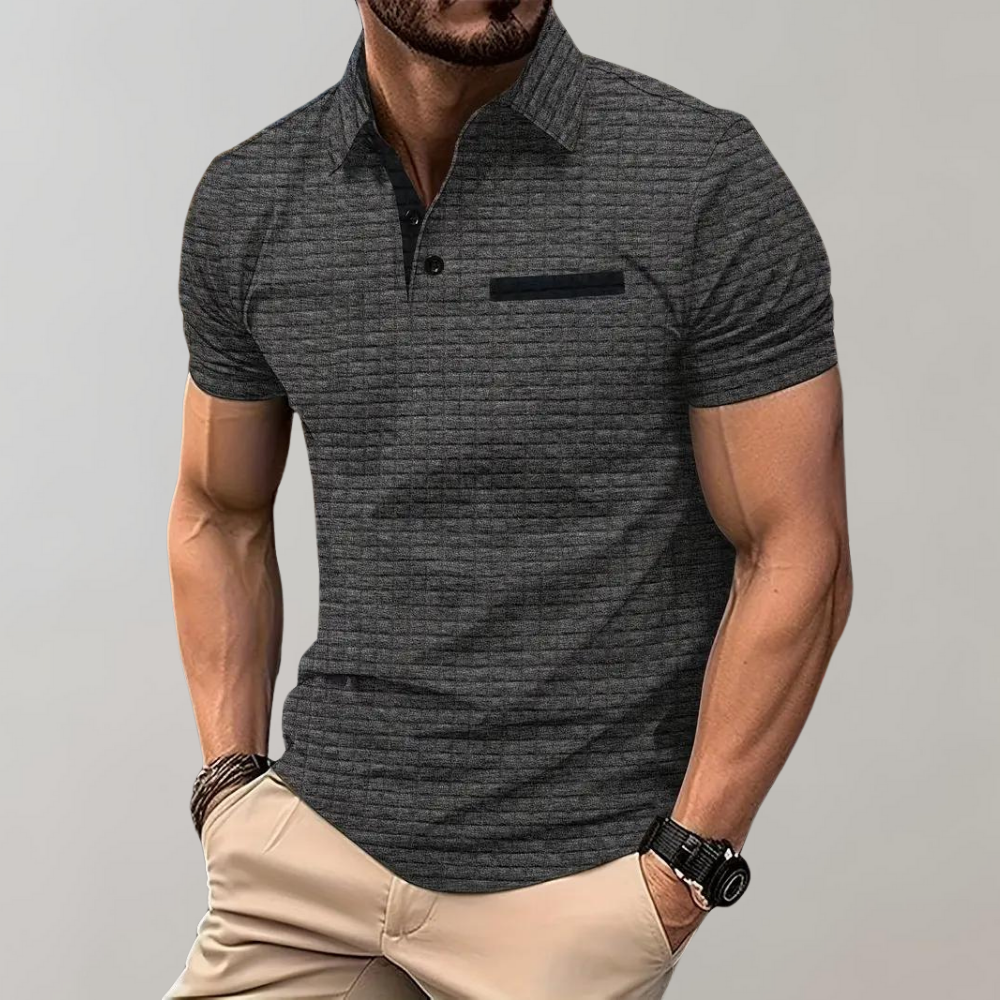 Męska Koszulka Polo Slim Fit z Kieszonką Sportowa Elegancja
