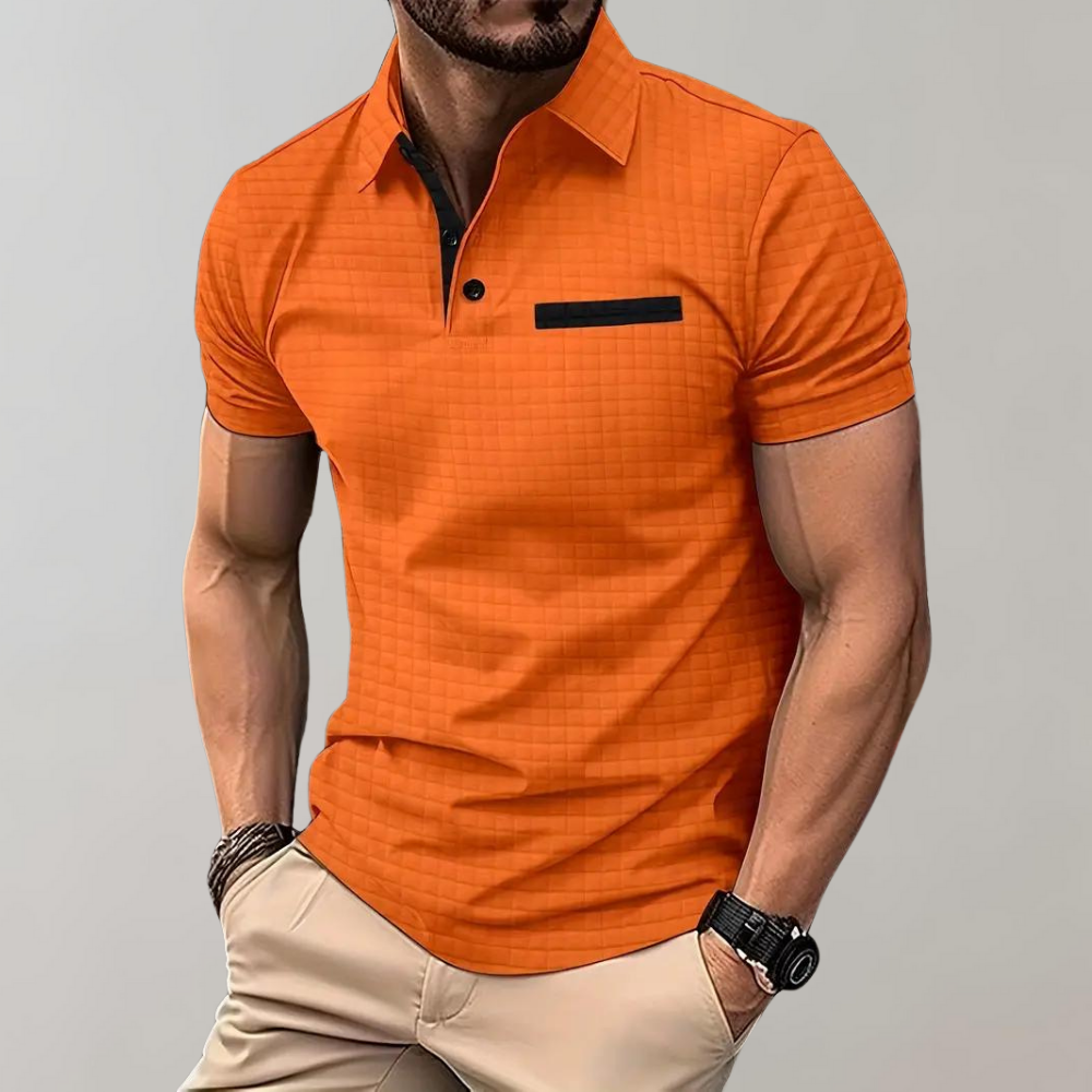Męska Koszulka Polo Slim Fit z Kieszonką Sportowa Elegancja