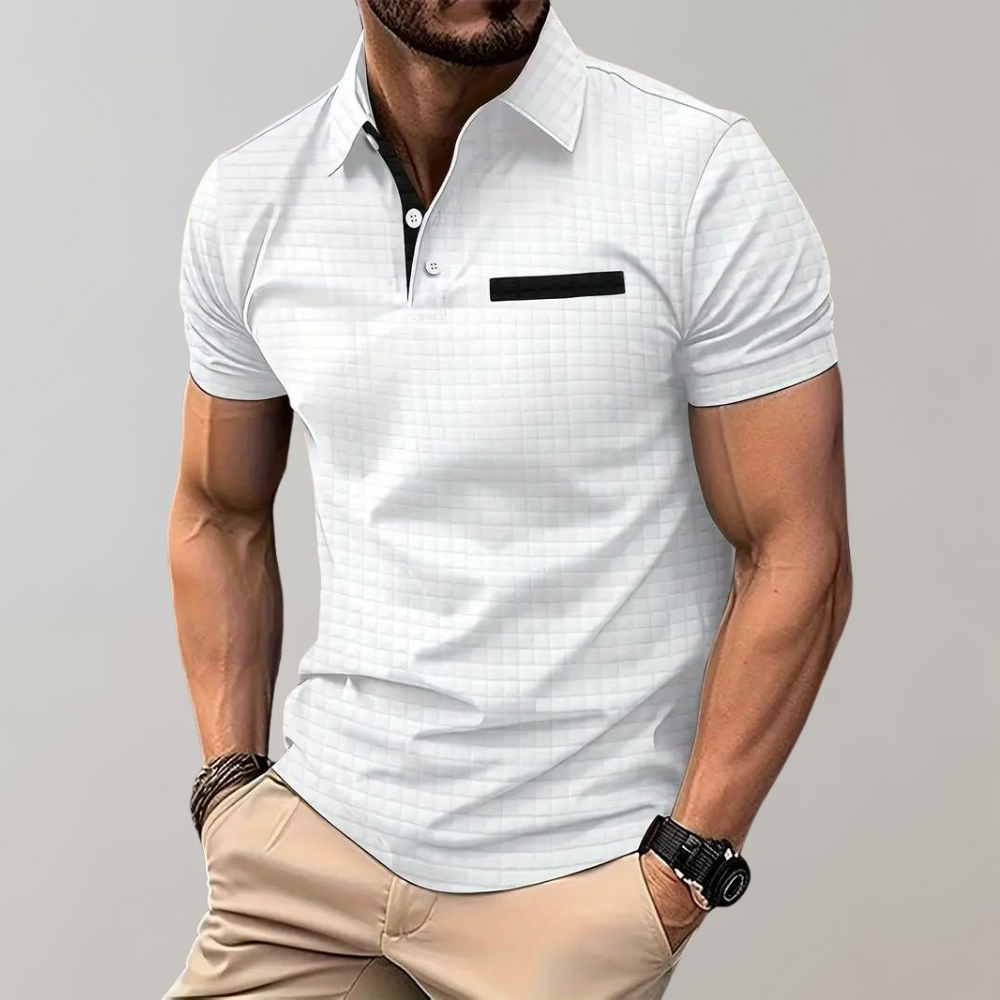 Męska Koszulka Polo Slim Fit z Kieszonką Sportowa Elegancja